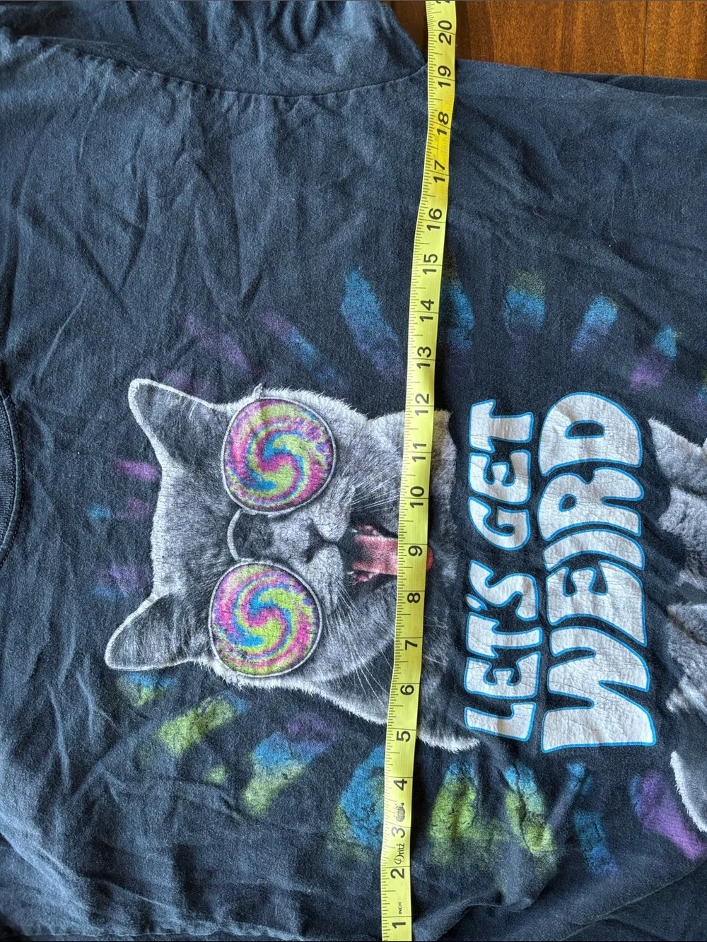 Let's Get Weird Cat Graphic Tee - Black